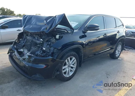 2016 Toyota Highlander Le z USA, uszkodzony, nr VIN 5TDZARFH6GS023120